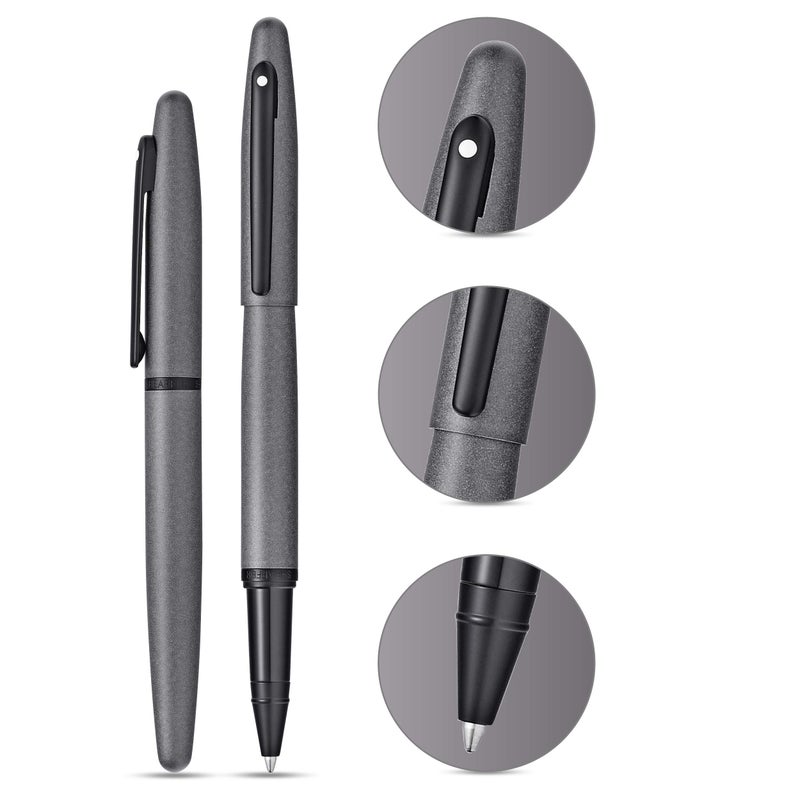 Sheaffer VFM Gunmetal Grey Lacquer w/Matte Black Powder Coated Appointments Rollerball Pen - Image 2